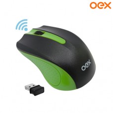 Mouse sem Fio Óptico 2.4Ghz 2 Botões + Scroll 1200Dpi Experience OEX MS404 - Verde